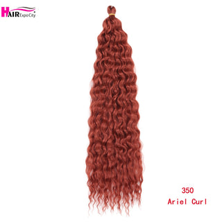 Ariel Curl Extensió de cabell per trenar d'ona profunda, cabell afro africà sintètic natural, torsió d'aigua, trenes de ganxet, cabell Expo City