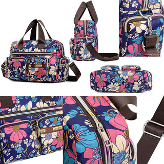 Ladies LargeCapacity Waterproof Tote Bag Flower