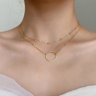 New Trendy Multilayer Heart Butterfly Necklace for Women Fashion Gold Silver Color Geometric Chain Collar Necklace Jewelry Gift ALODIA STORE