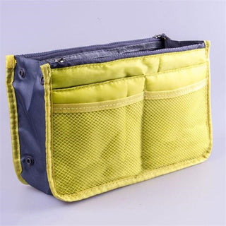 Nylon Cosmetic Bags For Women Tote Insert Double Zipper Makeup