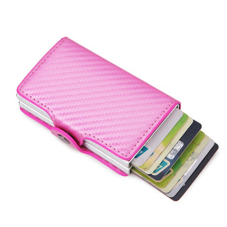 Credit Card Holder Wallet Leather Metal Aluminum