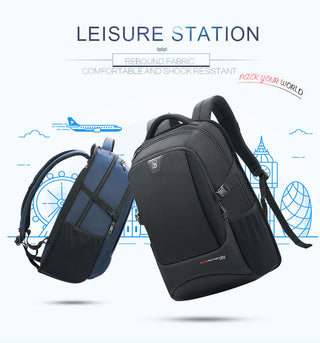 OIWAS Travel Multifunction Backpack Fashion Zipper Open Bag Men&#39;s Backpack Laptop High Quality Male Women Business Classic Bags