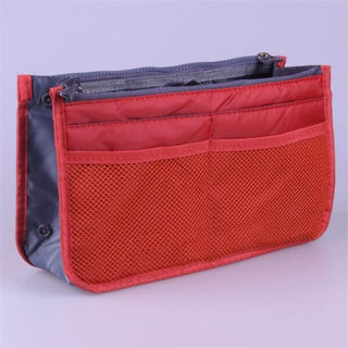 Nylon Cosmetic Bags For Women Tote Insert Double Zipper Makeup