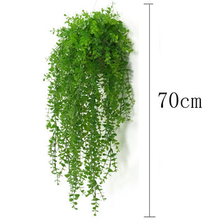 76cm Artificial Green Plants Hanging Ivy Leaves Radish Seaweed Grape Fake Flowers Vine Home Garden Wall Party Decoration