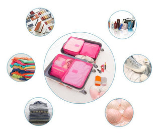 6Pcs/Set Travel Bag Men And women Packing Cubes Unisex Travel Storage Bags Kit