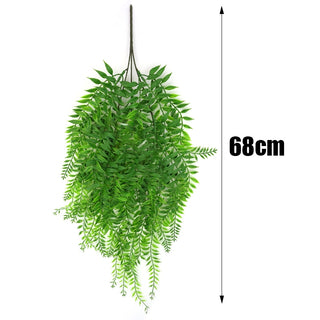 Planta de flor artificial de 50-105 cm, planta de flor artificial de vinya de salze, flor de ratán, per a la decoració de la paret del jardí de la llar