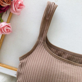 Summer Y2k Top Women Basic Streetwear CropTops Solid Color Casual Tank Top Woman Slim Elasticity TShirt Backless Camisole Female