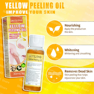 30ml Yellow Peeling Oil Strong Exfoliating Solution Bleaching Dark Skin Spots Blackheads for Body Face Skin Care Beauty