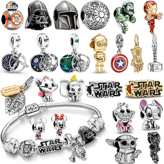 Disney Marvel Rescuer Star Charms Wars Beads For Original Pandora 925 sterling silver Bracelet Necklace Jewelry plata de ley 925