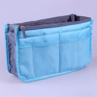 Nylon Cosmetic Bags For Women Tote Insert Double Zipper Makeup