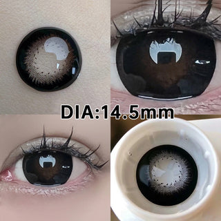 OVOLOOK-2pcs/Pair Contact Lenses Free Shipping Big Black Lenses Comestic Eye Color Lens 14.5mm