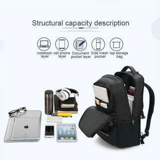 OIWAS Travel Multifunction Backpack Fashion Zipper Open Bag Men&#39;s Backpack Laptop High Quality Male Women Business Classic Bags