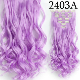 24Inchs 16 Clips in Hair Extensions Long Straight Hairstyle Synthetic Blonde Black Hairpieces Heat Resistant False Hair