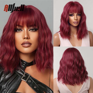 Ombre Brown Platinum Blonde Synthetic Wigs Short Straight Bob Wigs for Black Women Daily Natural Heat Resistant Hair Cosplay