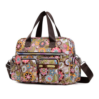 Ladies LargeCapacity Waterproof Tote Bag Flower