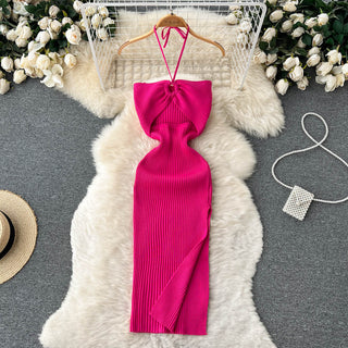 Halter Crochet Bodycon Dress