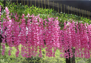 76cm Artificial Green Plants Hanging Ivy Leaves Radish Seaweed Grape Fake Flowers Vine Home Garden Wall Party Decoration