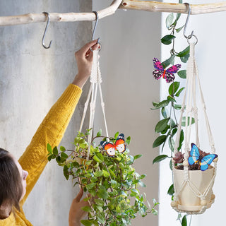 Jardinera gran de macramé penjant test de macramé penjadors de plantes portaplantes d'aire Decoració penjant de plantes