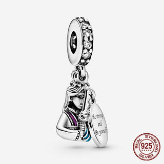 new 100% 925 sterling silver disney charm of ley 925 Chain Beaded Suitable For Ladies Original Pandora Bracelet DIY Jewelry