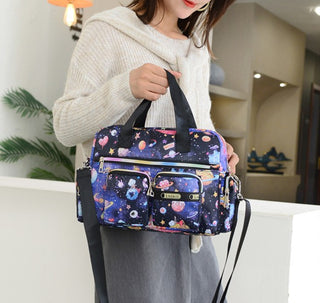 Ladies LargeCapacity Waterproof Tote Bag Flower