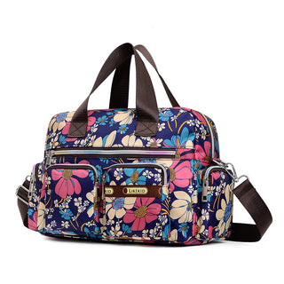 Ladies LargeCapacity Waterproof Tote Bag Flower