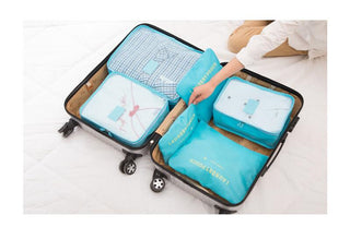 6Pcs/Set Travel Bag Men And women Packing Cubes Unisex Travel Storage Bags Kit