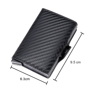 Credit Card Holder Wallet Leather Metal Aluminum