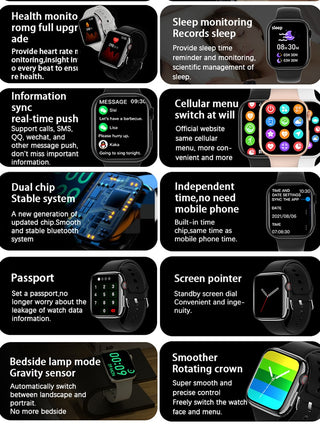 2023 Smart Watch Women Series 8 Pantalla de 2,0 "Bluetooth Trucade Freqüència cardíaca Pressió arterial Home Smartwatch per Apple Watch IWO Watch 8