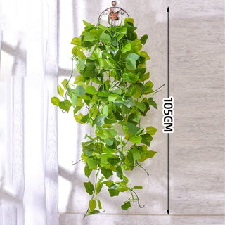 76cm Artificial Green Plants Hanging Ivy Leaves Radish Seaweed Grape Fake Flowers Vine Home Garden Wall Party Decoration