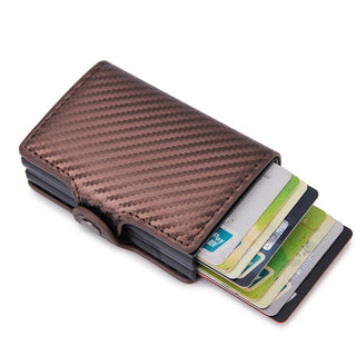 Credit Card Holder Wallet Leather Metal Aluminum