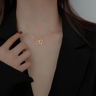 New Trendy Multilayer Heart Butterfly Necklace for Women Fashion Gold Silver Color Geometric Chain Collar Necklace Jewelry Gift ALODIA STORE