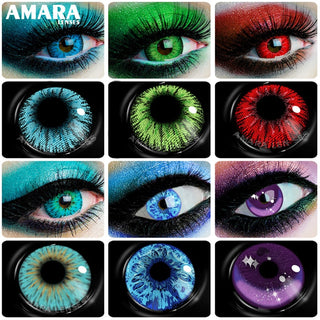 AMARA 2pcsCosplay Anime Eyes Lenses for Eyes AYY Series Makeup Sharingan Beauty Contact Lenses Eye Cosmetic Color Lens Eyes