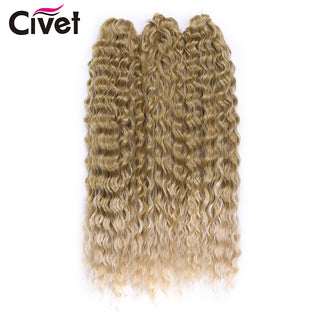 Pell sintètic Ariel Curl Water Weave Passion Twist Trenes de ganxet Extensions de cabell Ombre Blonde Pink Trend Hair Per a dones