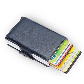 Credit Card Holder Wallet Leather Metal Aluminum