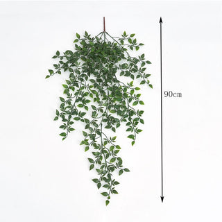 76cm Artificial Green Plants Hanging Ivy Leaves Radish Seaweed Grape Fake Flowers Vine Home Garden Wall Party Decoration