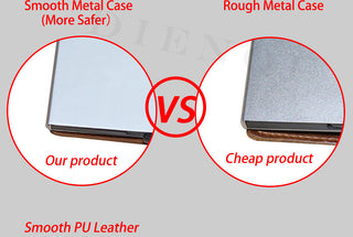 Credit Card Holder Wallet Leather Metal Aluminum