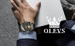 Rellotge OLEVS per a home Rellotge mecànic automàtic Stianless Top Brand Fase lunar de luxe Rellotge de polsera Tourbillon Esquelet Reloj hombres