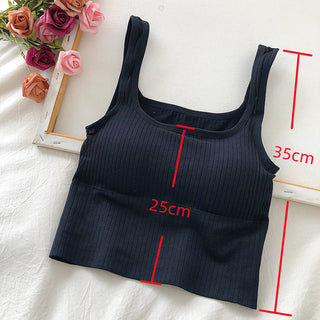 Summer Y2k Top Women Basic Streetwear CropTops Solid Color Casual Tank Top Woman Slim Elasticity TShirt Backless Camisole Female