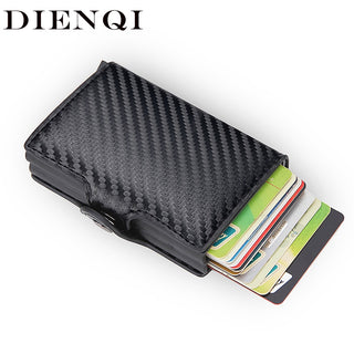 Credit Card Holder Wallet Leather Metal Aluminum