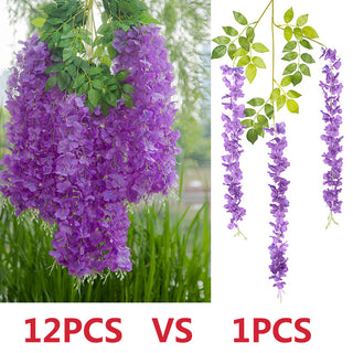 76cm Artificial Green Plants Hanging Ivy Leaves Radish Seaweed Grape Fake Flowers Vine Home Garden Wall Party Decoration