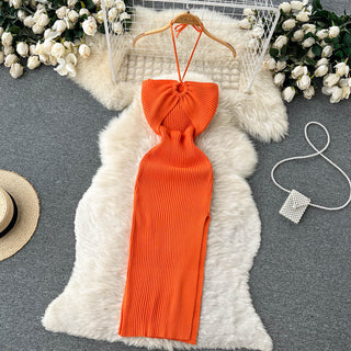 Halter Crochet Bodycon Dress