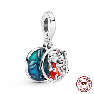 new 100% 925 sterling silver disney charm of ley 925 Chain Beaded Suitable For Ladies Original Pandora Bracelet DIY Jewelry