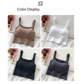 Summer Y2k Top Women Basic Streetwear CropTops Solid Color Casual Tank Top Woman Slim Elasticity TShirt Backless Camisole Female