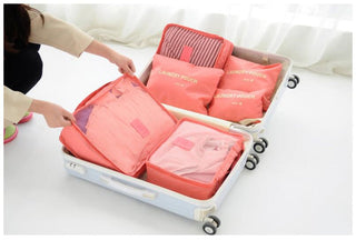 6Pcs/Set Travel Bag Men And women Packing Cubes Unisex Travel Storage Bags Kit