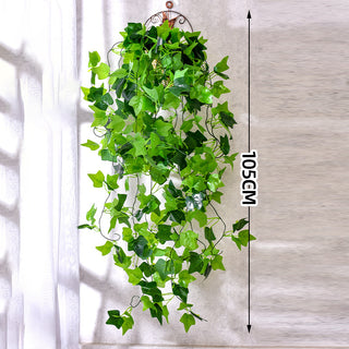 76cm Artificial Green Plants Hanging Ivy Leaves Radish Seaweed Grape Fake Flowers Vine Home Garden Wall Party Decoration