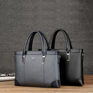 Classic Design Handbag For Man Business Briefcase Computer Bag Men&#39;s Office Bags Waterproof PVC Fabric Travel Work Shoulder Bag