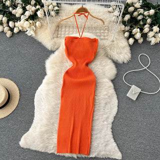 Halter Crochet Bodycon Dress