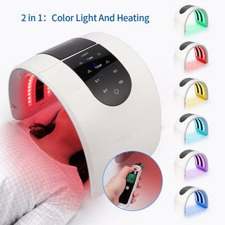 2 EN 1 plegable 7 colors LED Photon 30-60 ℃ Calefacció Threapy màscara facial i corporal Màquina de saló Ús domèstic Rejoveniment de la pell Acne Cura de la pell