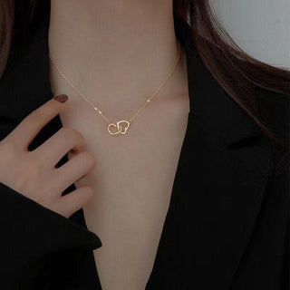 New Trendy Multilayer Heart Butterfly Necklace for Women Fashion Gold Silver Color Geometric Chain Collar Necklace Jewelry Gift ALODIA STORE