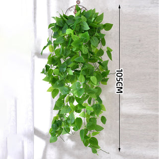 76cm Artificial Green Plants Hanging Ivy Leaves Radish Seaweed Grape Fake Flowers Vine Home Garden Wall Party Decoration